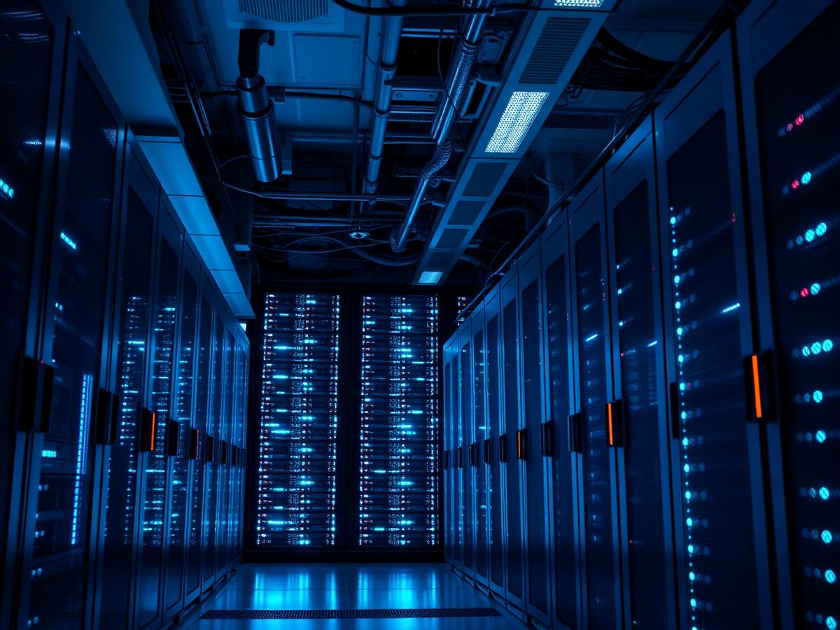 Illuminated data center server racks